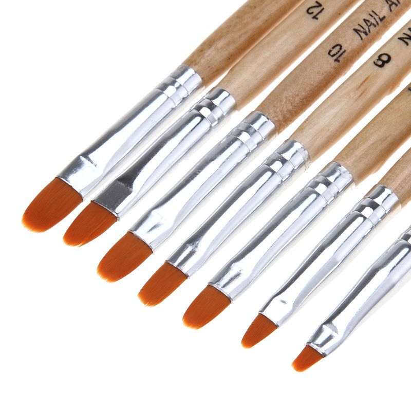 7pcs Acrylic Nail Brushes with Wood Handle - Image 3