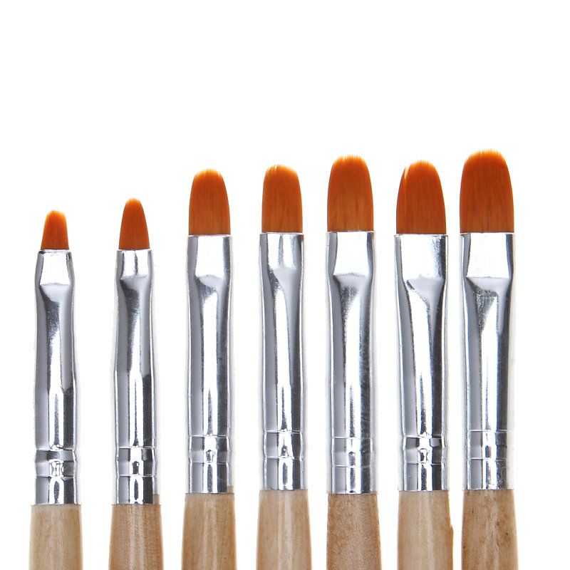 7pcs Acrylic Nail Brushes with Wood Handle - Image 4