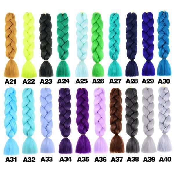 Six Giant Gradient Reggae Braids, Beige - Image 3