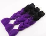 Six Giant Gradient Reggae Braids, Beige - Image 4