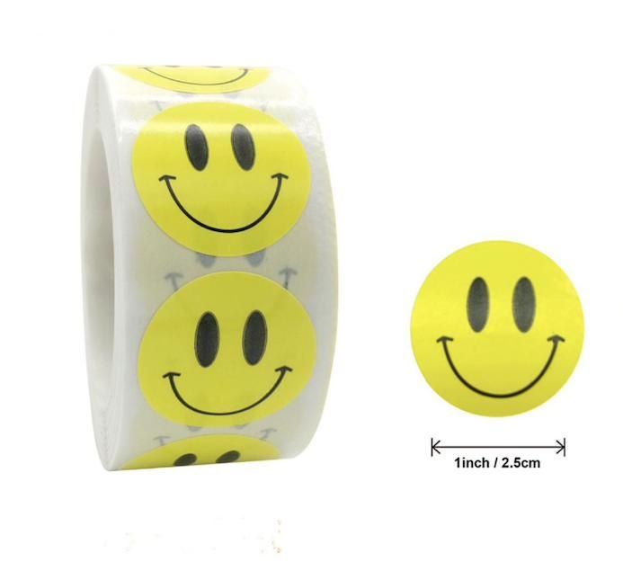 500pcs Emoji Stickers, Yellow Smiley Face - Image 3