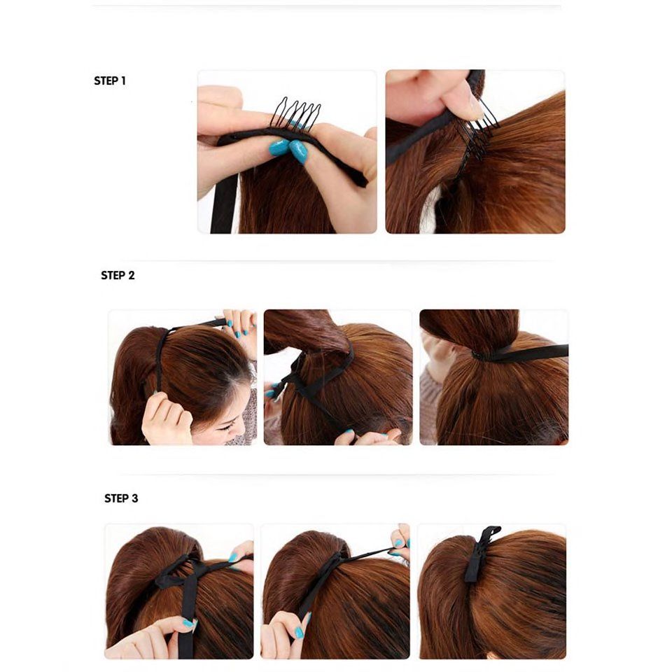 12 Colors Clip in Ponytail Hair Extension Curly, 2 - Image 4