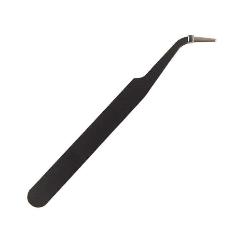 Black Tweezers for Nail Decorations and Eyelash Extensions - Image 1