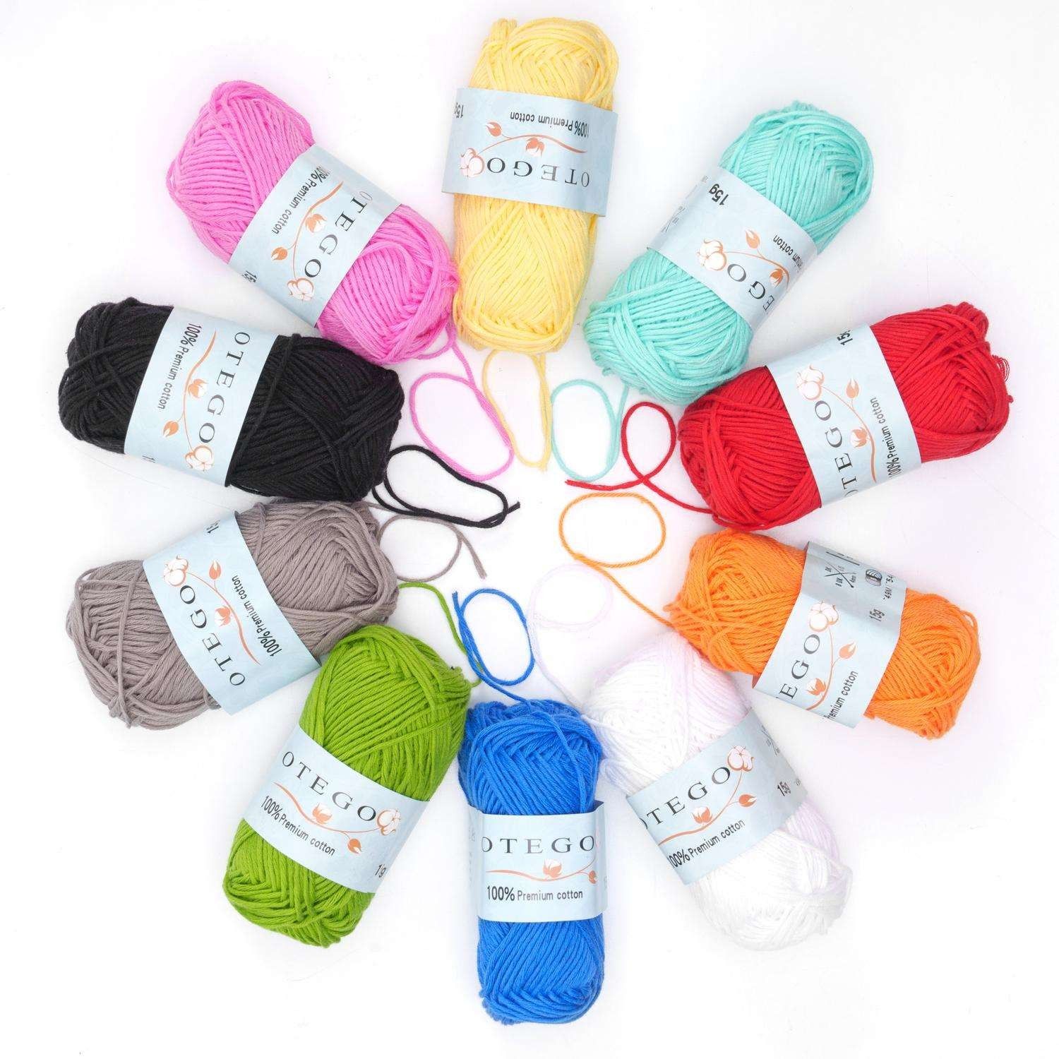 10-pack Cotton Yarn 150g MultiColor, for Knitting and Crochet - Image 1