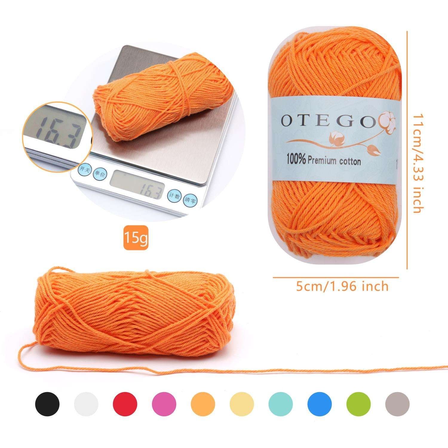 10-pack Cotton Yarn 150g MultiColor, for Knitting and Crochet - Image 6