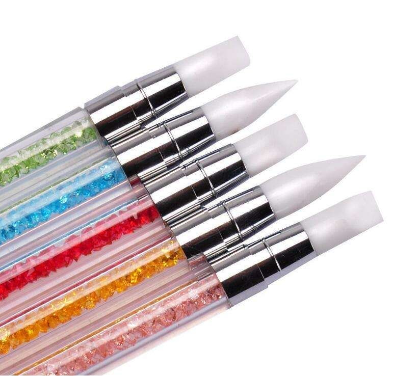 5pcs UV brushes silicone double-sided multicolor - Image 1
