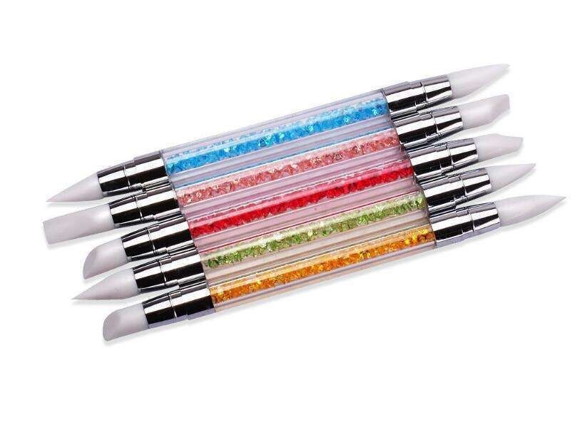 5pcs UV brushes silicone double-sided multicolor - Image 3