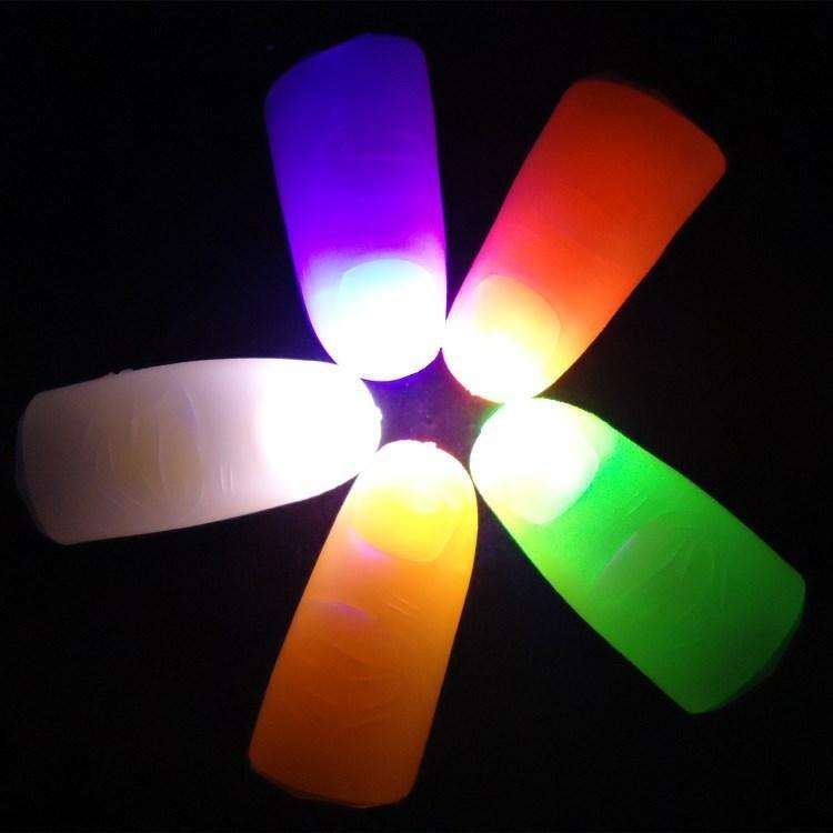 2pcs Magic Glow Thumb Lights for Party Tricks, Red - Image 2