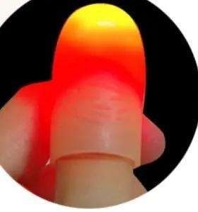 2pcs Magic Glow Thumb Lights for Party Tricks, Red - Image 3