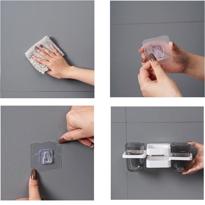 White Multifunctional Toothbrush Holder and Organizer - Image 8