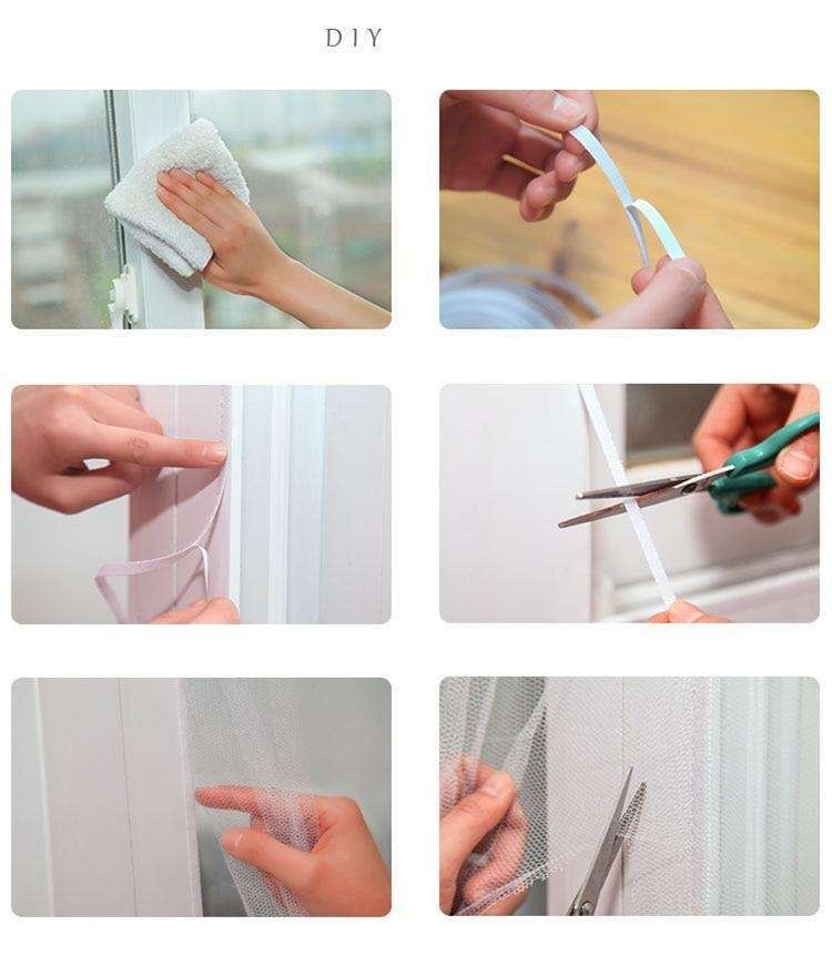 Mosquito Net White 130x150cm Cuttable, for Windows - Image 4
