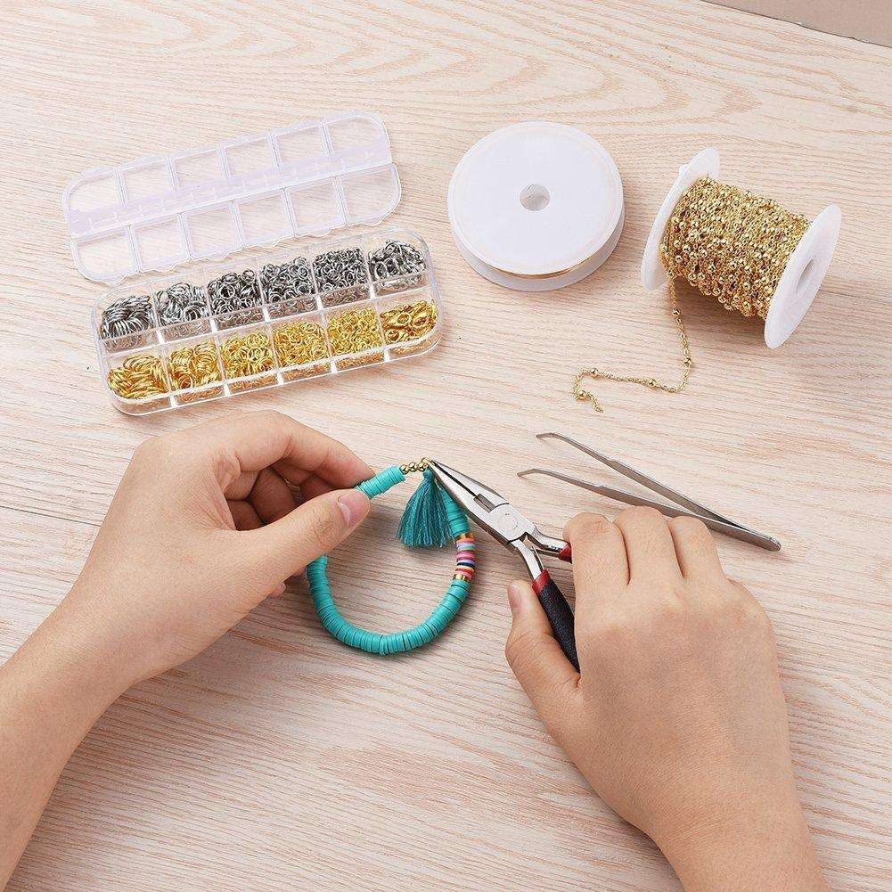 Jewelry Making Kit with Pliers, Wire and Rings - DIY Silver Gold Craft Supplies - Image 7