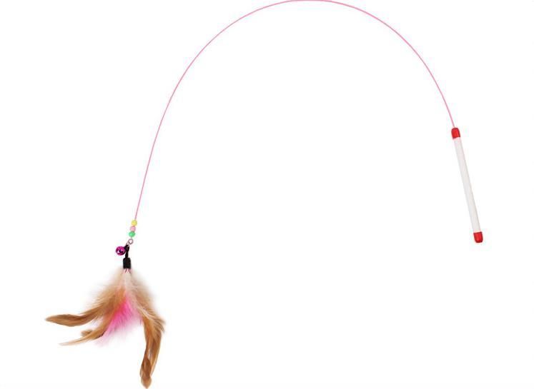 Cat toy with feathers, multicolor - Image 2