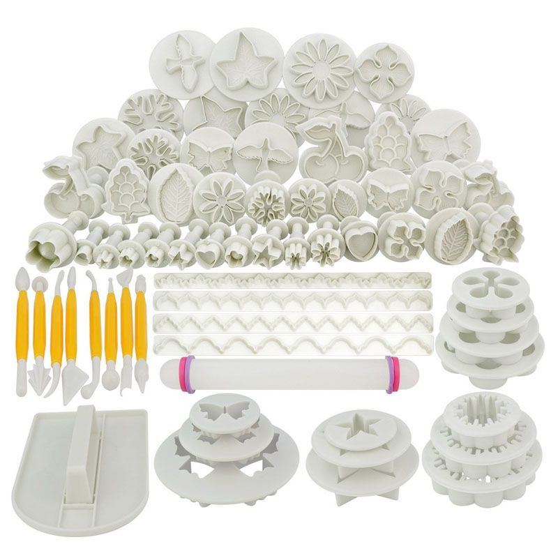 68pcs Baking Tools, Cake Decorating Utensils, White - Image 1