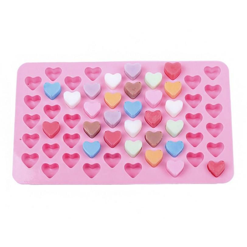55 Hearts Ice Chocolate Jelly Mold, Pink - Image 1