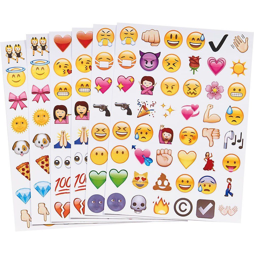 912pcs Emoji Stickers, MultiColor - Image 1