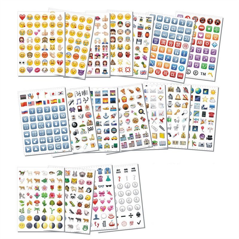 912pcs Emoji Stickers, MultiColor - Image 2
