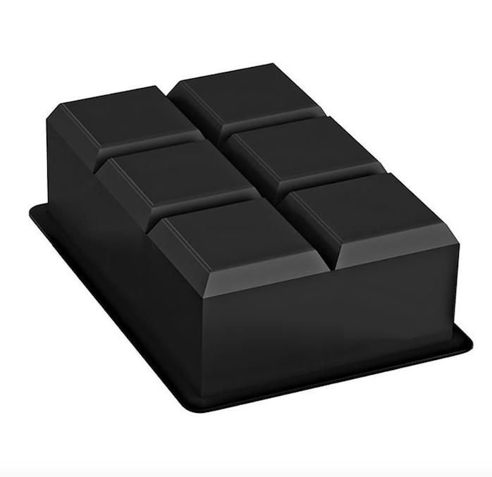 Large Square Ice Chocolate Jelly Mold, XL Cubes, Black - Image 3