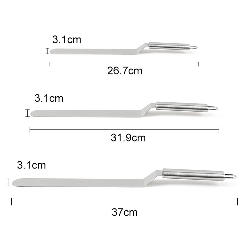3 Pcs Silver Palette Knife Spatula for Cake Decorations - Image 2