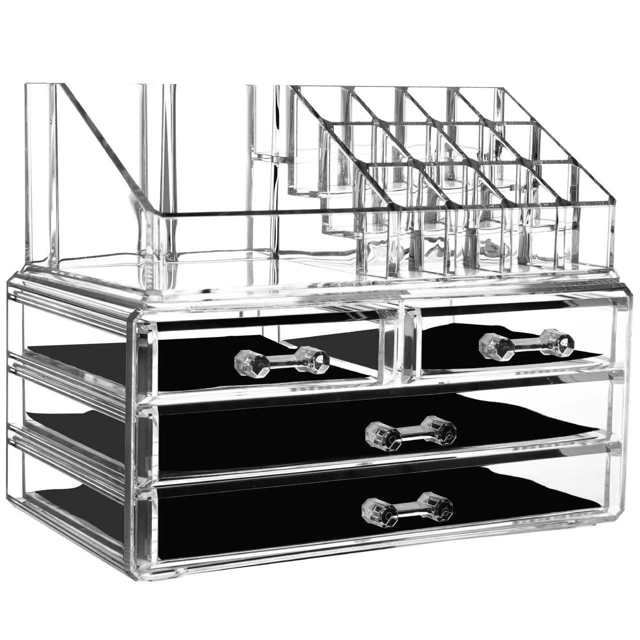 Acrylic Makeup Organizer 4 Drawers Transparent Makeup Stand - Image 2