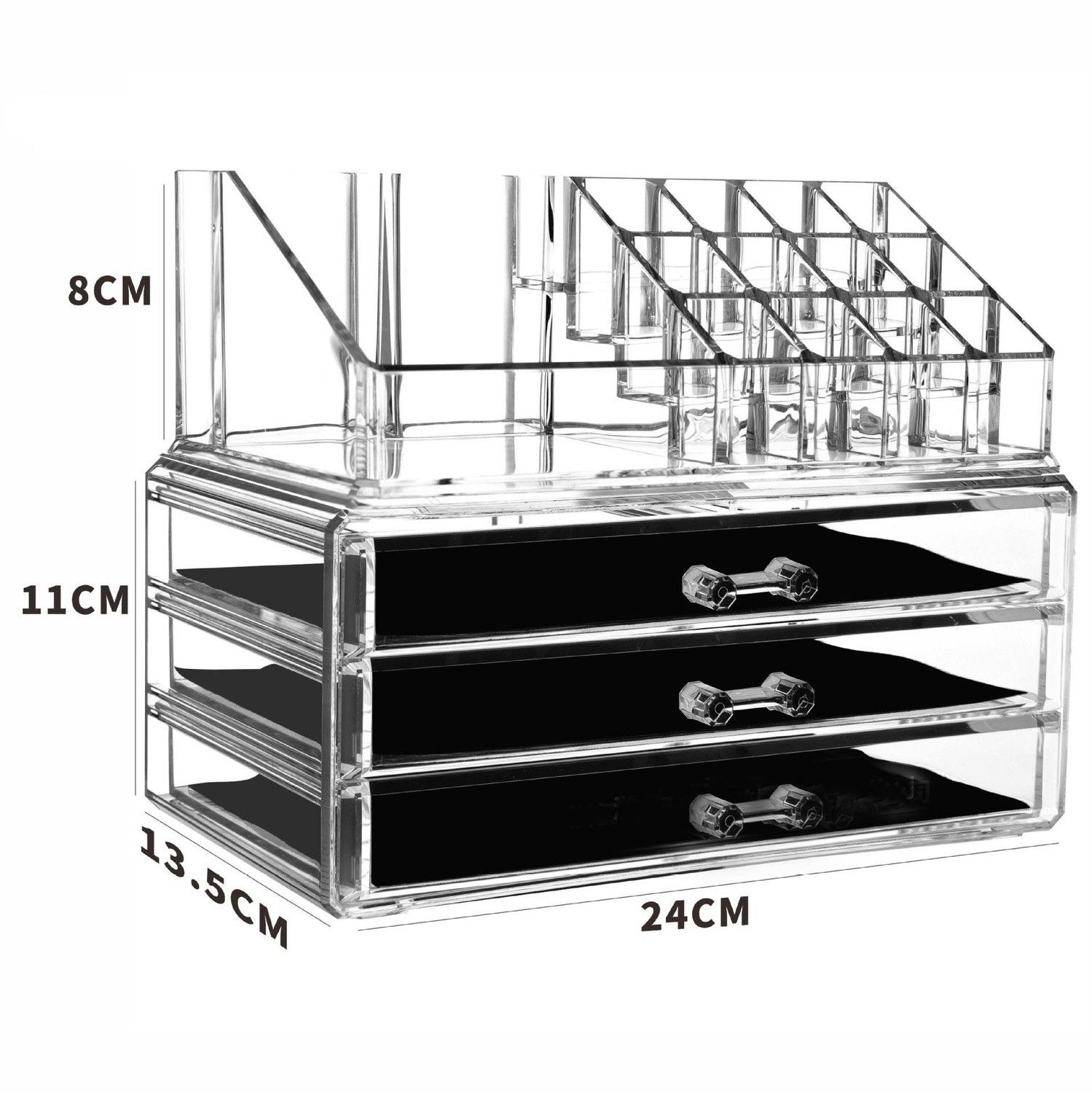 Acrylic Makeup Organizer 4 Drawers Transparent Makeup Stand - Image 4