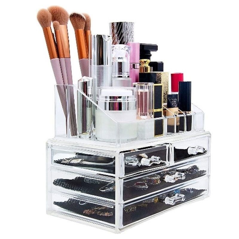 Acrylic Makeup Organizer 4 Drawers Transparent Makeup Stand - Image 5