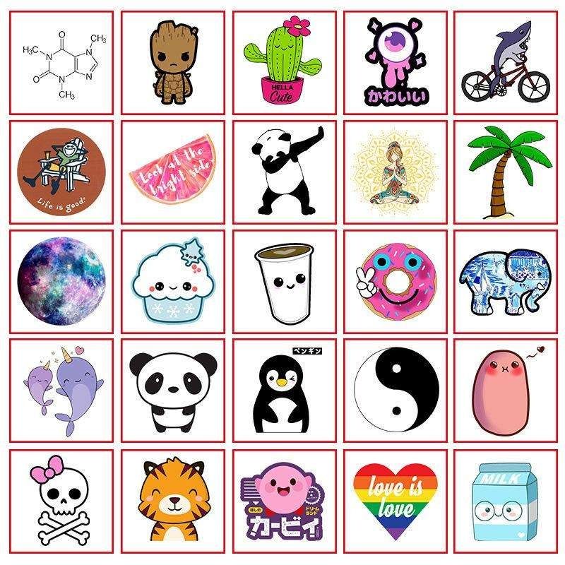 50pcs Animal Cartoon Stickers, MultiColor Decals for Kids and DIY Crafts - Image 2