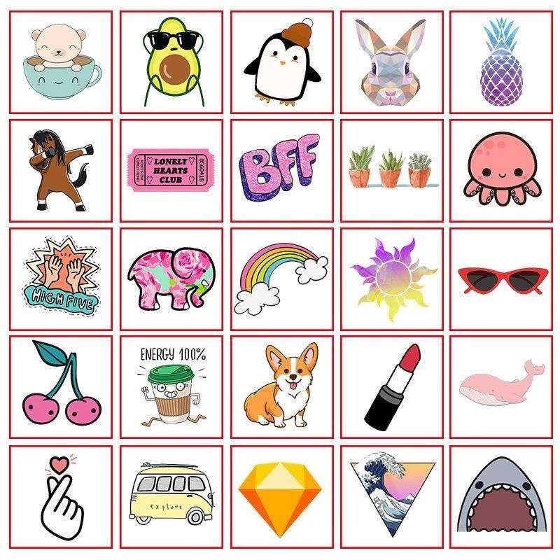 50pcs Animal Cartoon Stickers, MultiColor Decals for Kids and DIY Crafts - Image 3