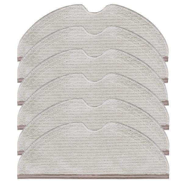 5pcs Reusable Mop Cloths for Xiaomi Roborock, Beige - Image 1