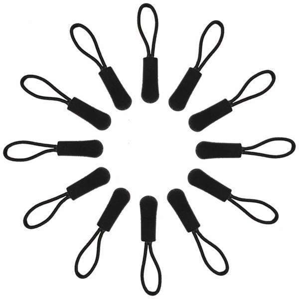 50-pack Black Replacement Zippers for Clothing, 6 inches - Image 2
