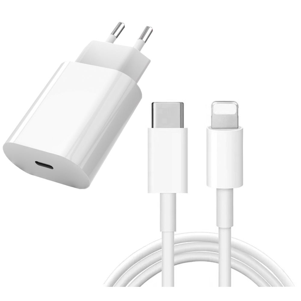 iPhone Fast Charger 2m Cable, White, Compatible with iPhone 11/12/13/14 - Image 1