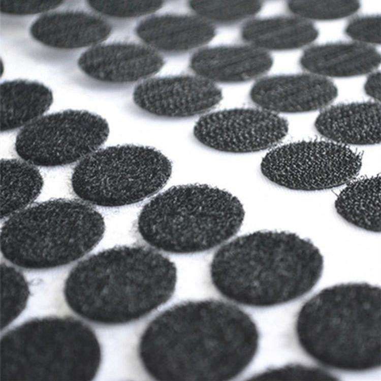 1500 pairs Round Self-Adhesive Velcro Black, 12mm - Image 4
