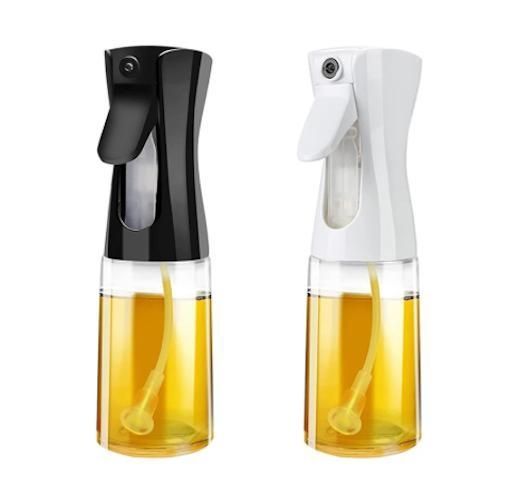 200ml Glass Spray Bottle for Oil and Vinegar, Black - Image 2