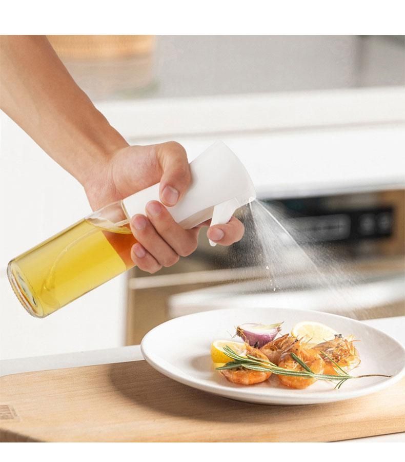 200ml Glass Spray Bottle for Oil and Vinegar, Black - Image 4