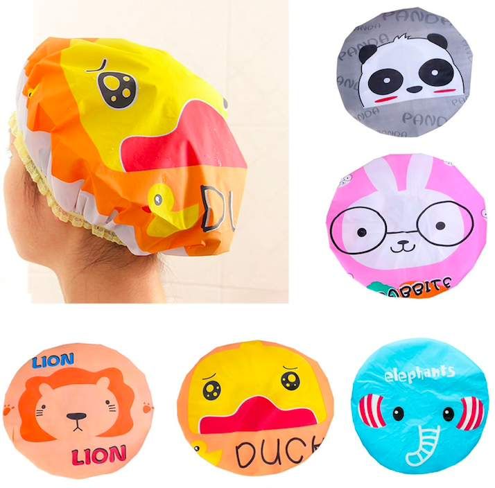 5PCS Waterproof Swimming Cap and Shower Cap - Image 1