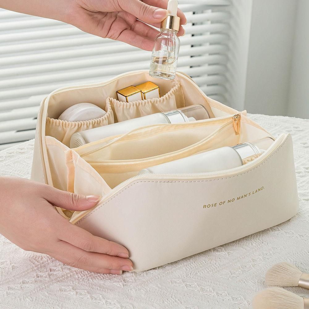 Black Spacious Toiletry Bag for Travel, Makeup Bag - Image 5