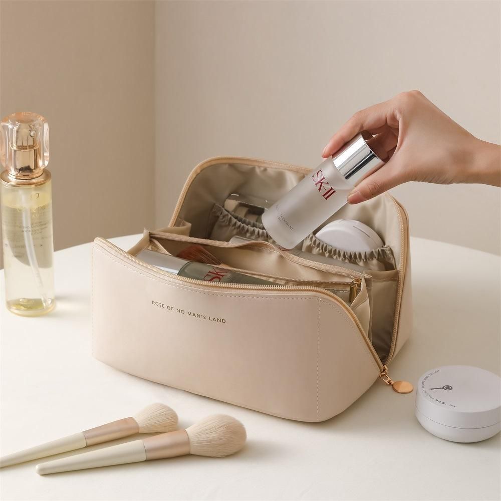 Black Spacious Toiletry Bag for Travel, Makeup Bag - Image 7