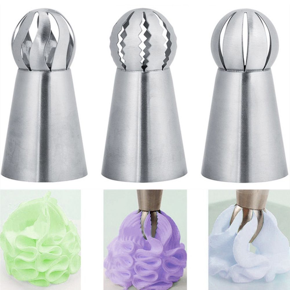 3pcs large liquor spouts stainless steel silver - Image 1