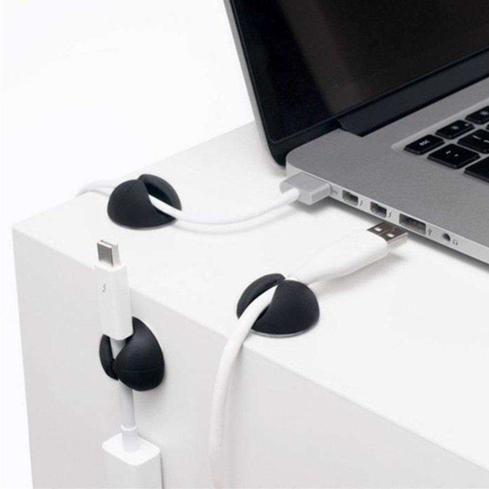 6-Pack Self-Adhesive Round Cable Holders, Black - Image 2