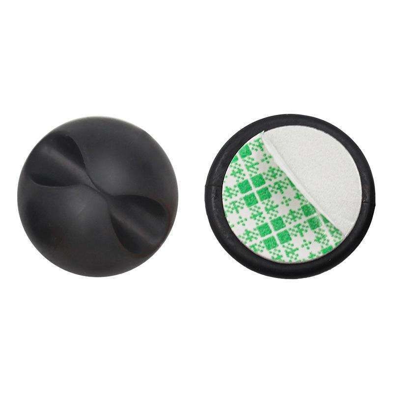 6-Pack Self-Adhesive Round Cable Holders, Black - Image 6