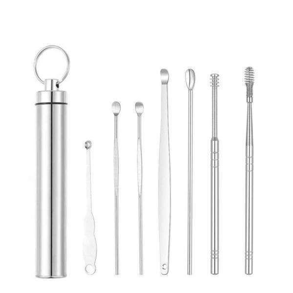 Earwax Removal Kit Stainless Steel Silver - Image 1