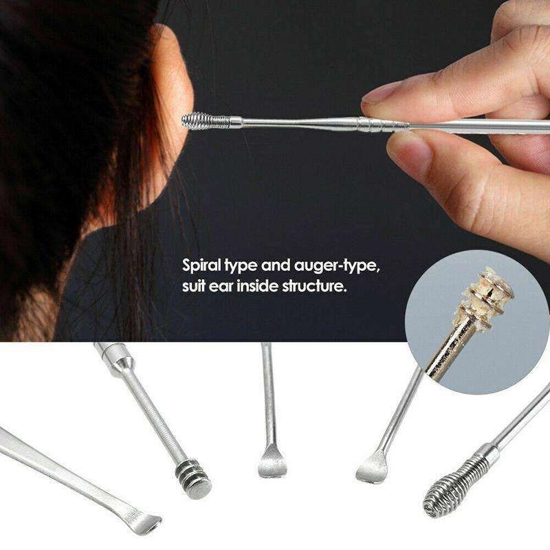 Earwax Removal Kit Stainless Steel Silver - Image 3