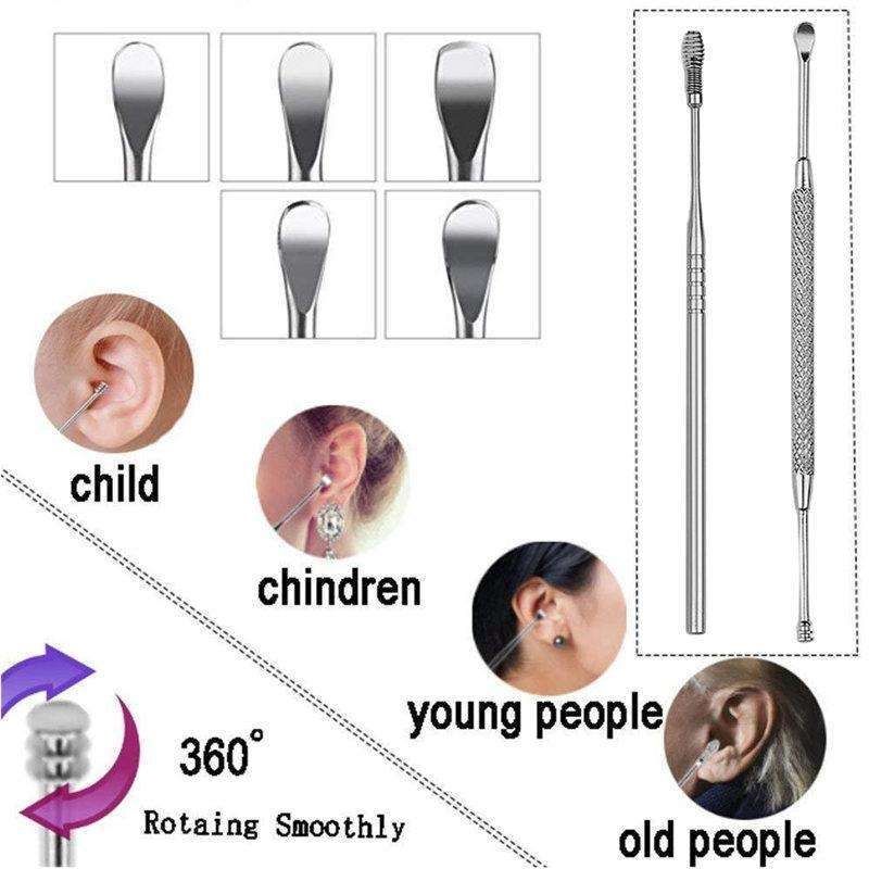 Earwax Removal Kit Stainless Steel Silver - Image 6