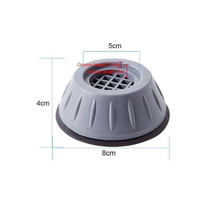 Washing Machine Vibration Dampers, Grey, 4-Pack, Compatible with Bosch Samsung LG - Image 2