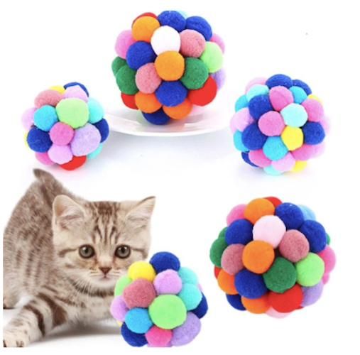 Cat Toy Ball, Multi-Colored - Image 1
