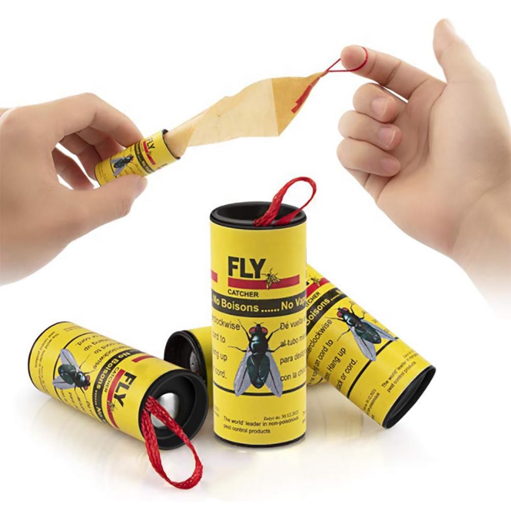 Fly Trap Adhesive Tape 4-pack, Flycatcher Mosquito Catcher - Image 1