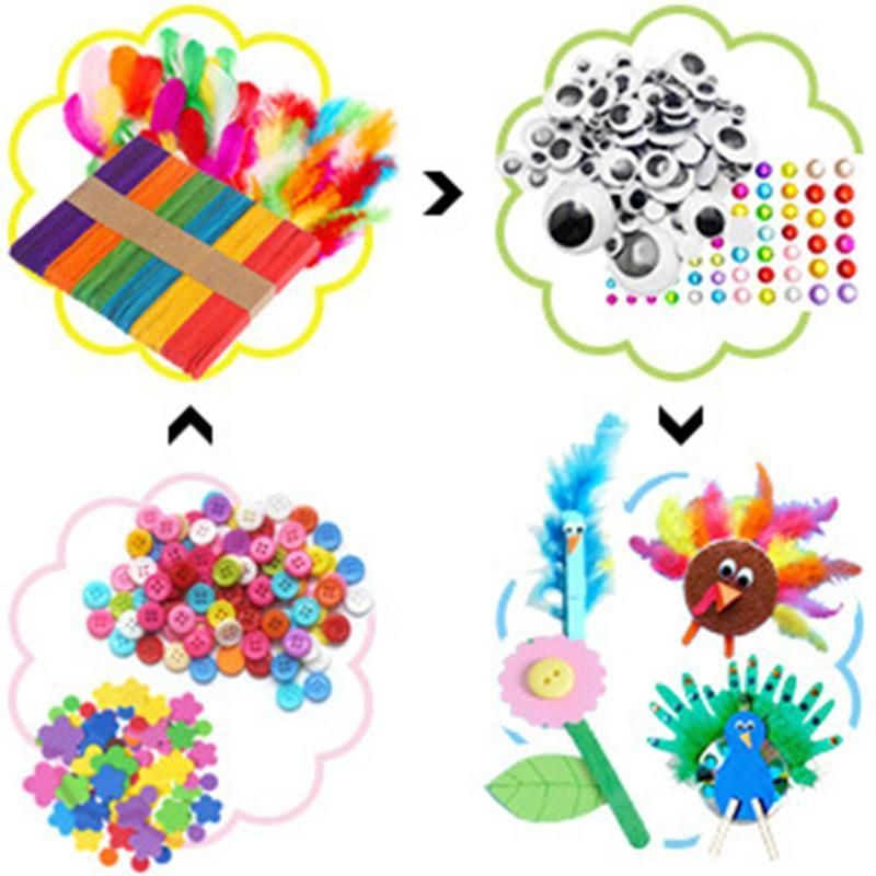 Colorful Mega Craft Kit with Pipe Cleaners, Moving Eyes, Balls, MultiColor - Image 5