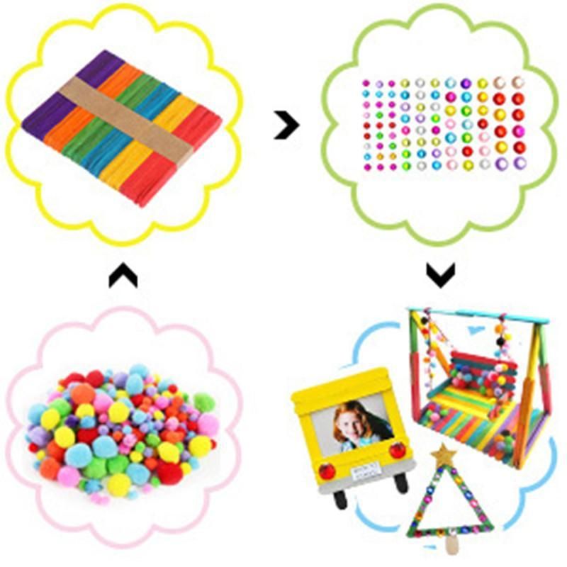 Colorful Mega Craft Kit with Pipe Cleaners, Moving Eyes, Balls, MultiColor - Image 6