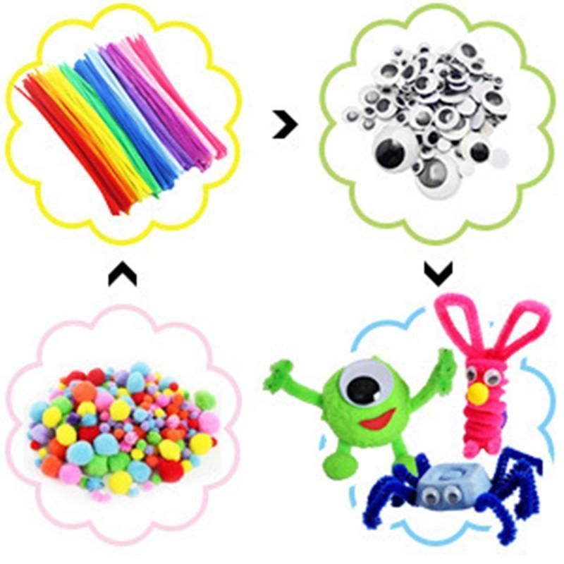 Colorful Mega Craft Kit with Pipe Cleaners, Moving Eyes, Balls, MultiColor - Image 7