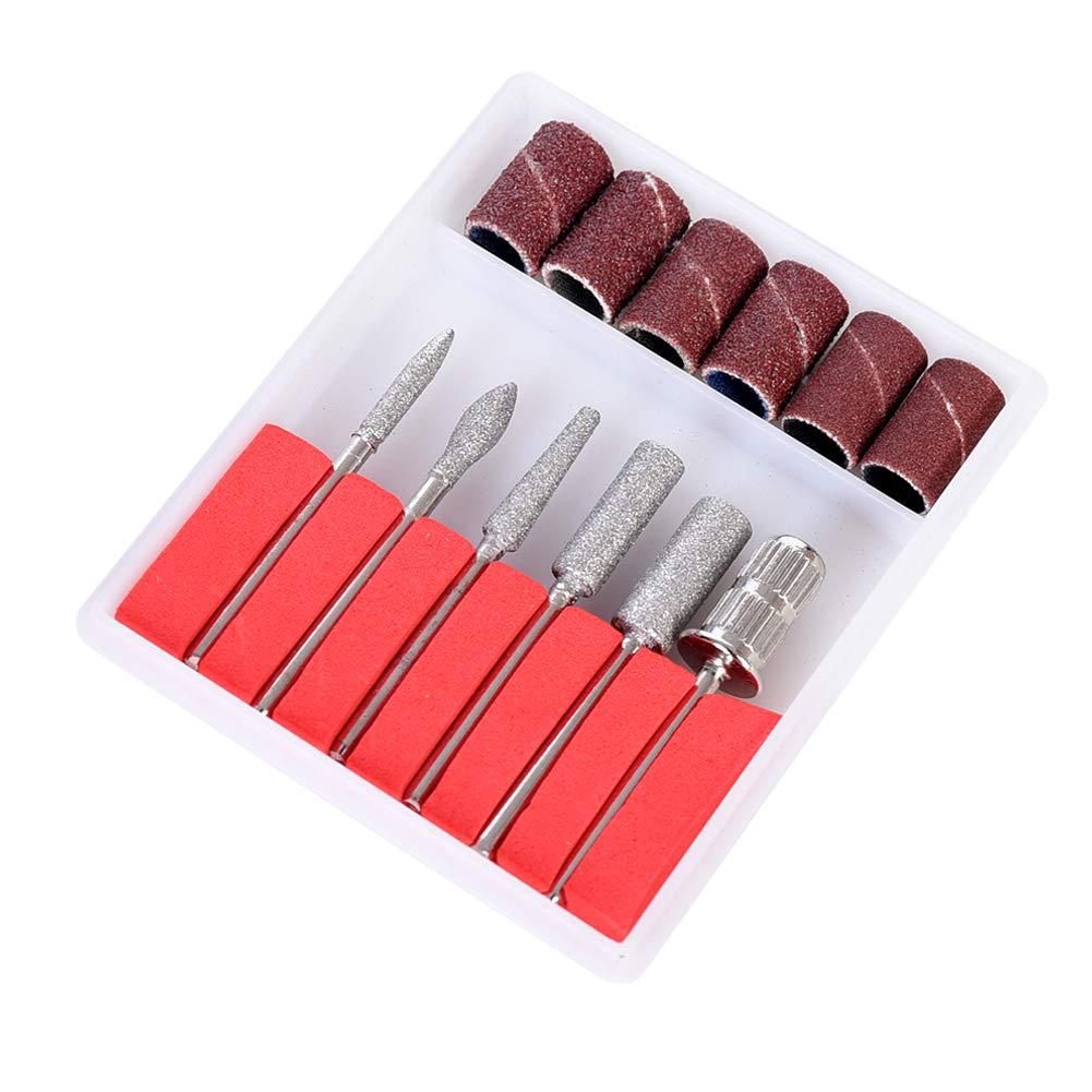 6pc drill bits for electric file sanding bands, silver - Image 1